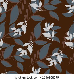 Vector abstract background seamless flowers and floral pattern