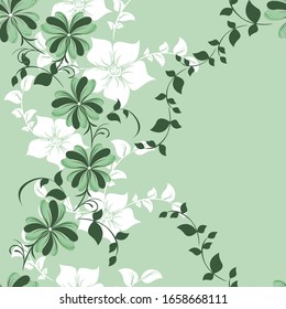 Vector abstract background seamless flowers and floral pattern