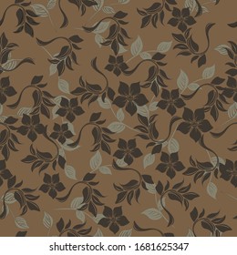 Vector abstract background seamless flowers and floral pattern
