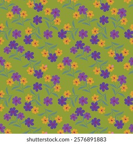 Vector abstract background seamless flowers and floral pattern