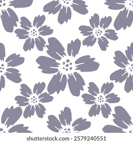 Vector abstract background seamless flowers and floral pattern