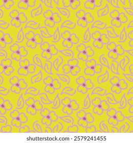 Vector abstract background seamless flowers and floral pattern