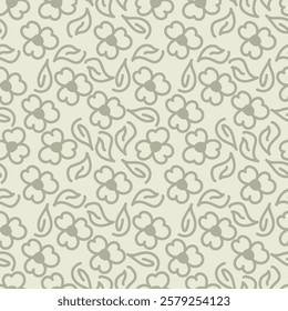 Vector abstract background seamless flowers and floral pattern