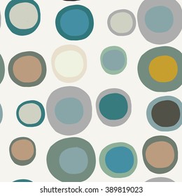 Vector abstract background. Seamless green and grey hand drawn circles pattern. Can be used for wallpaper, pattern fills, web page background, surface textures