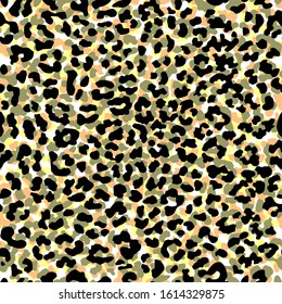 Vector abstract background. Seamless leopard print.