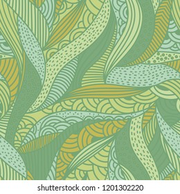 Vector abstract background. Seamless organic shapes doodle hand drawn pattern.