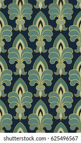 Vector abstract background. Seamless oriental ornament. Template for wallpaper, fabric, textile, carpet. 