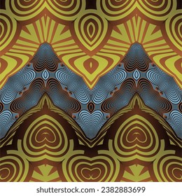 Vector abstract background with seamless texture in brown and blue combined