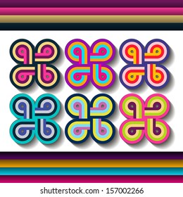 Vector abstract background set