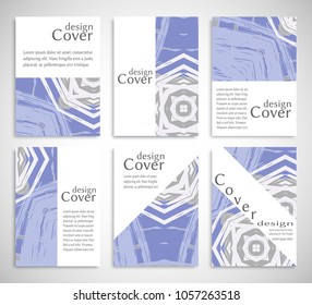 Vector abstract background set. Art template design for invitation card, front page, mockup brochure theme style, banner idea, book cover, booklet print, flyer sheet a4. Colorful grunge texture
