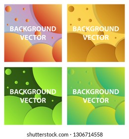 Vector abstract background set. Art template design for invitation card, front page, mockup brochure theme style, banner idea, book cover, booklet print, flyer sheet a4. Colorful grunge texture