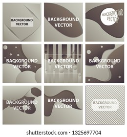 Vector abstract background set. Art template design for invitation card, front page, mockup brochure theme style, banner idea, book cover, booklet print, flyer sheet a4. Colorful grunge texture