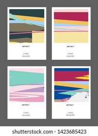 Vector abstract background set. Art template design for invitation card, mockup brochure theme style,front page, book cover, banner idea, flyer,booklet print.