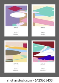 Vector abstract background set. Art template design for invitation card, mockup brochure theme style,front page, book cover, banner idea, flyer,booklet print.