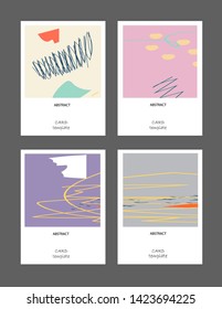 Vector abstract background set. Art template design for invitation card, mockup brochure theme style,front page, book cover, banner idea, flyer,booklet print.