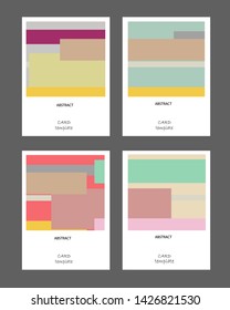 Vector abstract background set. Art template design for invitation card, mockup brochure theme style,front page, book cover, banner idea, flyer,booklet print.