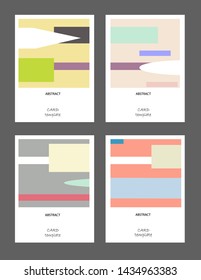 Vector abstract background set. Art template design for invitation card, mockup brochure theme style,front page, book cover, banner idea, flyer,booklet print.