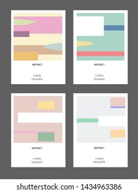 Vector abstract background set. Art template design for invitation card, mockup brochure theme style,front page, book cover, banner idea, flyer,booklet print.