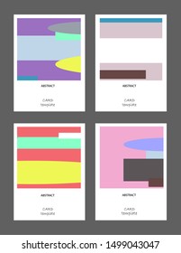 Vector abstract background set. Art template design for invitation card, mockup brochure theme style,front page, book cover, banner idea, flyer,booklet print.