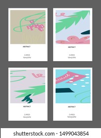 Vector abstract background set. Art template design for invitation card, mockup brochure theme style,front page, book cover, banner idea, flyer,booklet print.