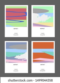 Vector abstract background set. Art template design for invitation card, mockup brochure theme style,front page, book cover, banner idea, flyer,booklet print.