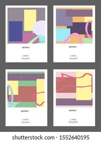 Vector abstract background set. Art template design for invitation card, mockup brochure theme style,front page, book cover, banner idea, flyer,booklet print.