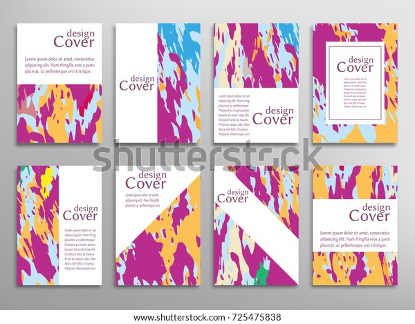 Vector Abstract Background Set Art Template Stock Vector Royalty