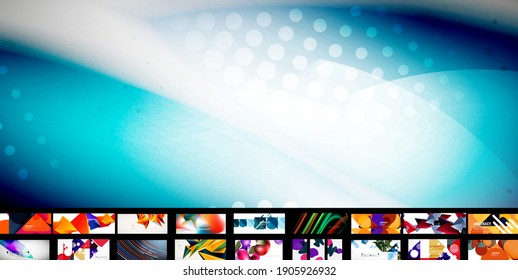 Vector abstract background set. Trendy templates for business or technology presentation, internet poster or web brochure cover, wallpaper