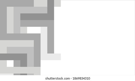 vector abstract background, shades of white and gray with a repeating block pattern on the left, geometric and minimalistic, suitable for modern design elements