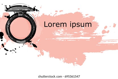 Vector abstract background with shadows for the eyes. Fashion illustration. Template.