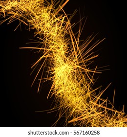 Vector abstract background. Sharp chaotic wave, curve composition. Template for brochure, website, flyer, print, poster, other design.