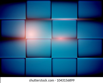 Vector abstract background shiny blue square pattern
