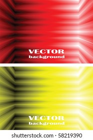 Vector abstract background. Shone lines on a yellow and red background
