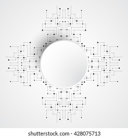 Vector abstract background shows the innovation of technology and technology concepts.
Can be applied to your businesses.