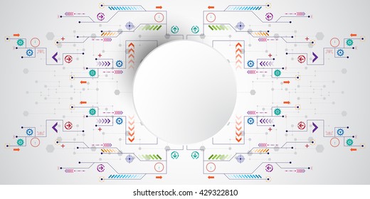 Vector abstract background shows the innovation of technology and technology concepts.
Can be applied to your businesses.