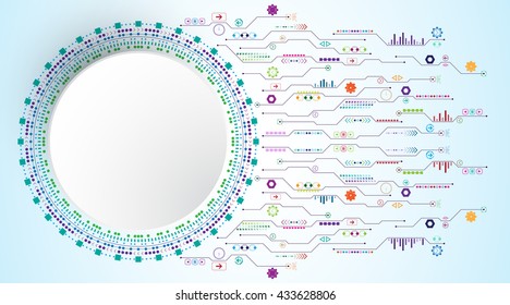 Vector abstract background shows the innovation of technology and technology concepts.
Can be applied to your businesses.