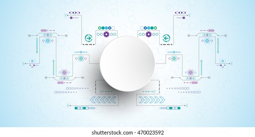 Vector abstract background shows the innovation of technology and technology concepts.
Can be applied to your businesses.