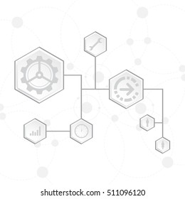 Vector abstract background  shows the innovation of technology