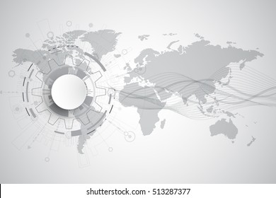 Vector abstract background shows the innovation of technology and technology concepts.