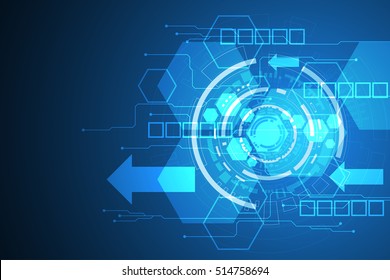 Vector abstract background shows the innovation of technology and technology concepts.