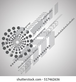 Vector abstract background shows the innovation of technology and technology concepts.
