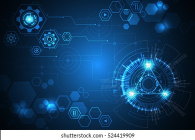 Vector abstract background shows the innovation of technology and technology concepts.