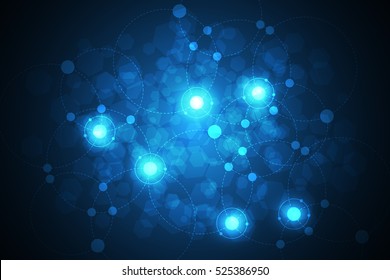 Vector abstract background shows the innovation of technology and technology concepts.
