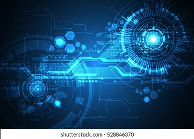 Vector abstract background shows the innovation of technology and technology concepts.