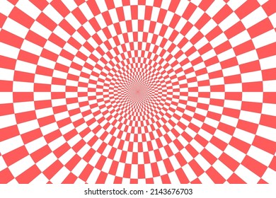 Vector abstract background. Simple  illustration with optical illusion, op art.