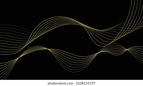 Vector abstract background with smooth color wave. Futuristic technology concept. Vector illustration.