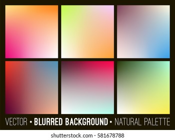 Vector abstract background. Smooth colorful design set