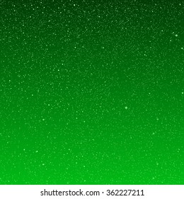 Vector abstract background with snowflakes. Green ice storm.