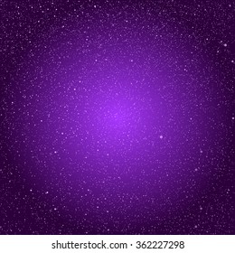Vector abstract background with snowflakes. Purple ice storm.