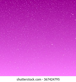Vector abstract background with snowflakes. Purple ice storm.